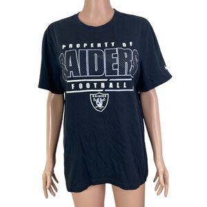 Las Vegas Raiders Tshirt Mens Medium Stretch Black Shirt Sleeve Football